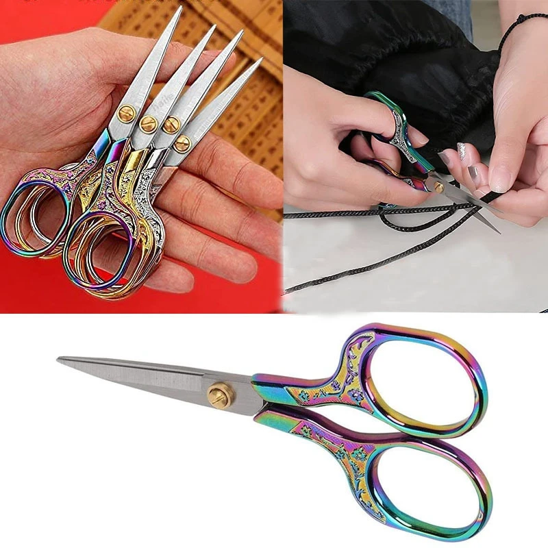 Embroidery Scissors Small - 1/3Pcs Stainless Steel Vintage Scissors Sewing