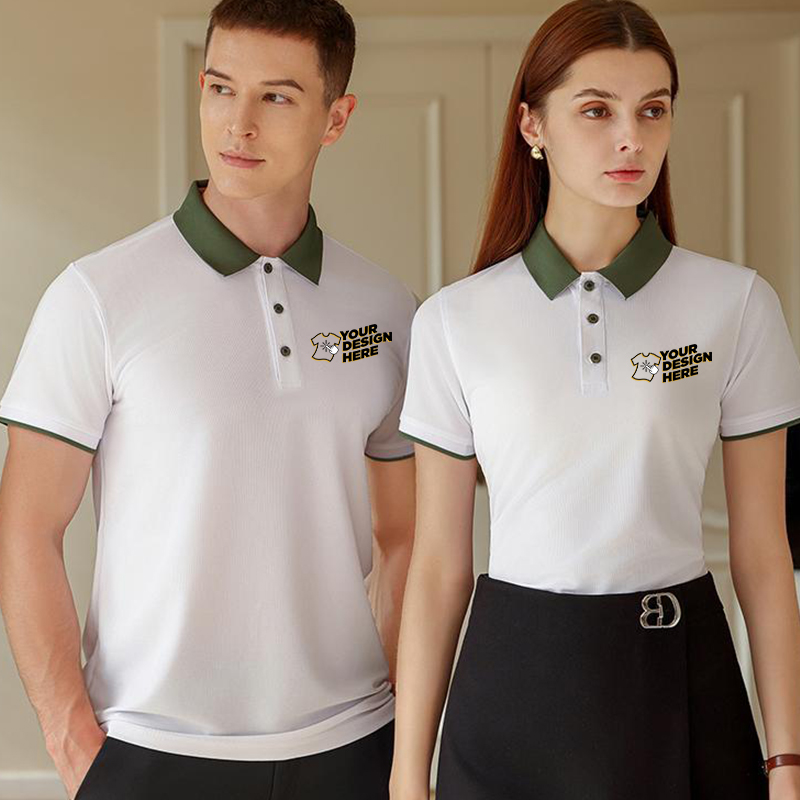 Embroidery Design Logo - Color Block Polo Shirt - Free