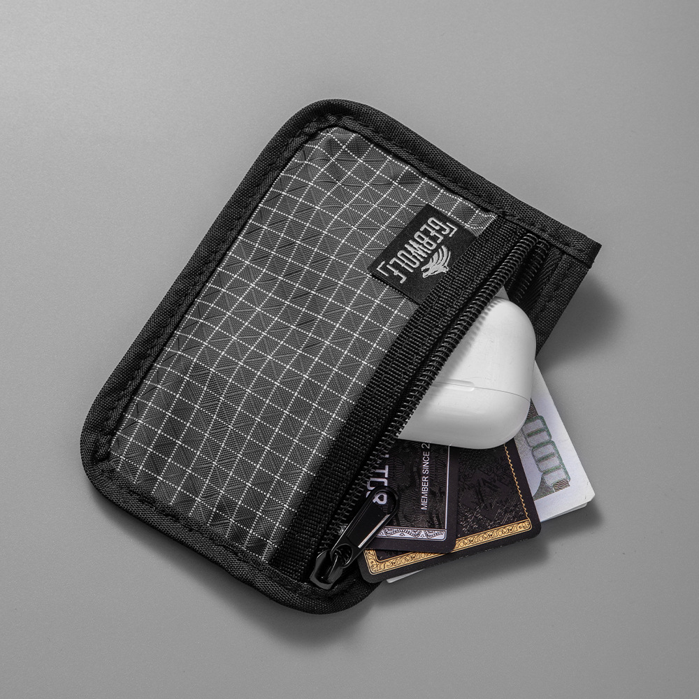 Embroidery Wallet - Organizer Pouch Ultralight Wallet with Zipper