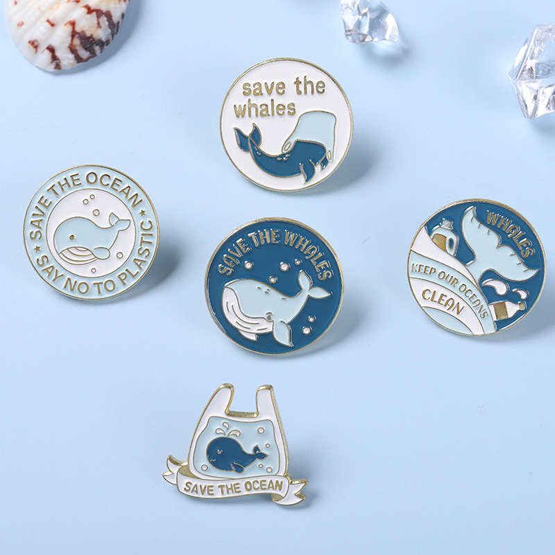 Embroidery Fish - Cute Cartoon Whale Brooch Pins Save