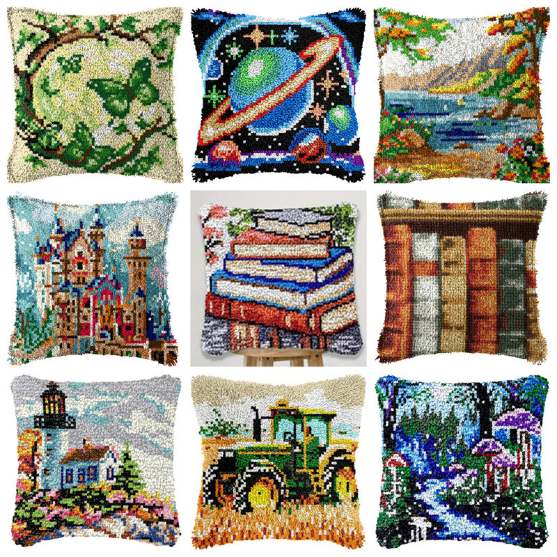 Landscape Books Latch Hook Kit - đánh giá và giá Printed Embroidery Kit