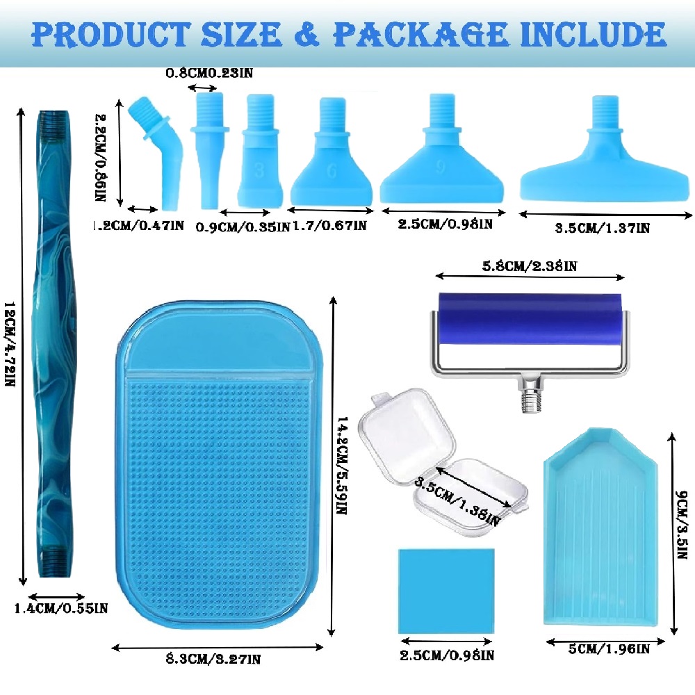 DIY diamond painting tool set, - đánh giá và giá Embroidery Kit Starter