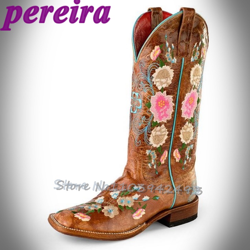 Embroidered Flower Boots Rose  - đánh giá và giá Embroidery Roses