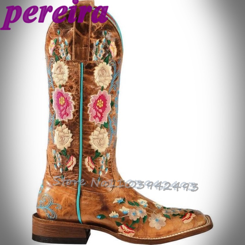 Embroidered Flower Boots Rose  - đánh giá và giá Embroidery Roses