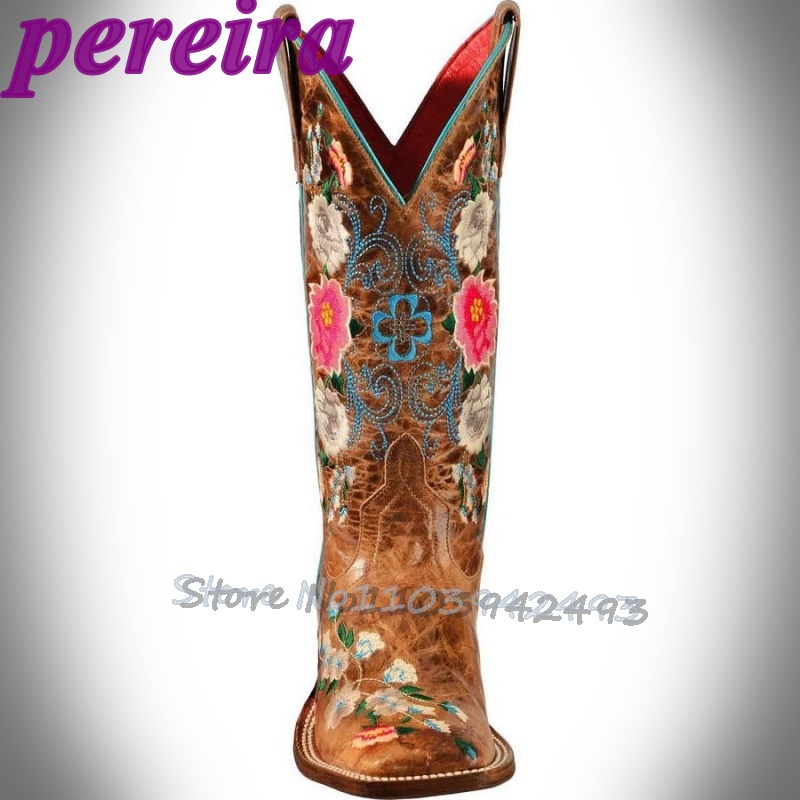 Embroidered Flower Boots Rose  - đánh giá và giá Embroidery Roses