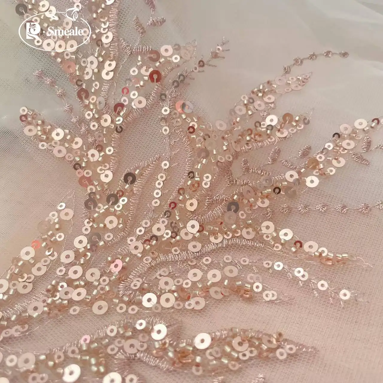 5Pair-2Pair.Rose Gold Sequin T - đánh giá và giá Embroidery Roses