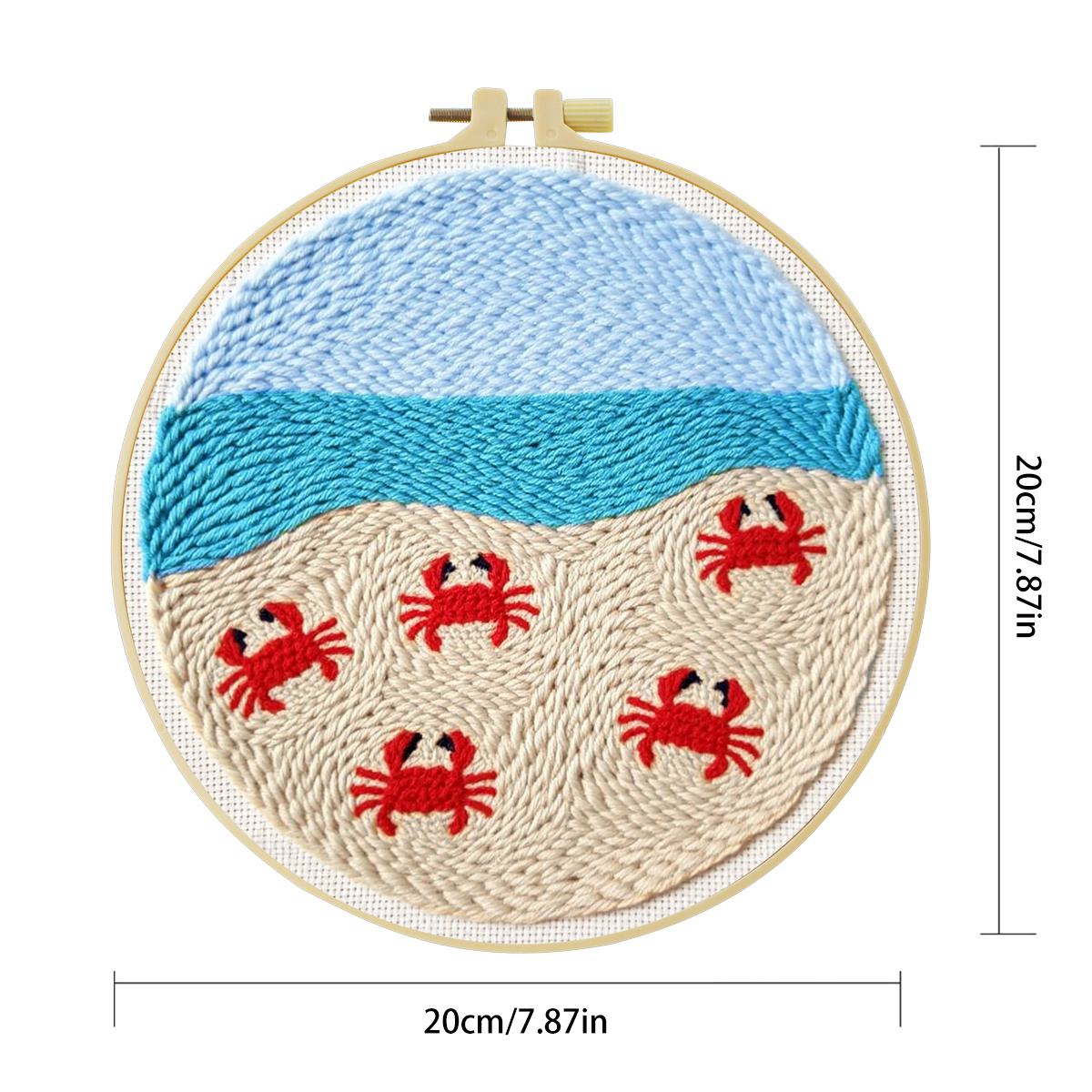 20X20CM/7.87inch Animal - Crab - đánh giá và giá Printed Embroidery Kit