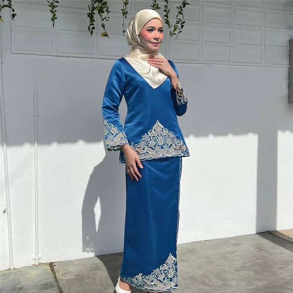 Fashion Women Two Pieces Abaya - đánh giá và giá Embroidery Baju