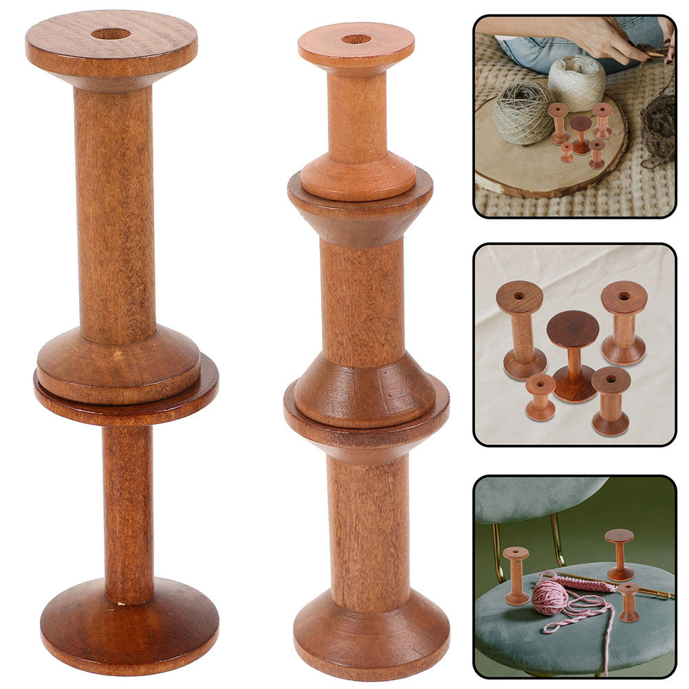 7Pcs Wooden Thread Spools Vint - đánh giá và giá Embroidery Yarn
