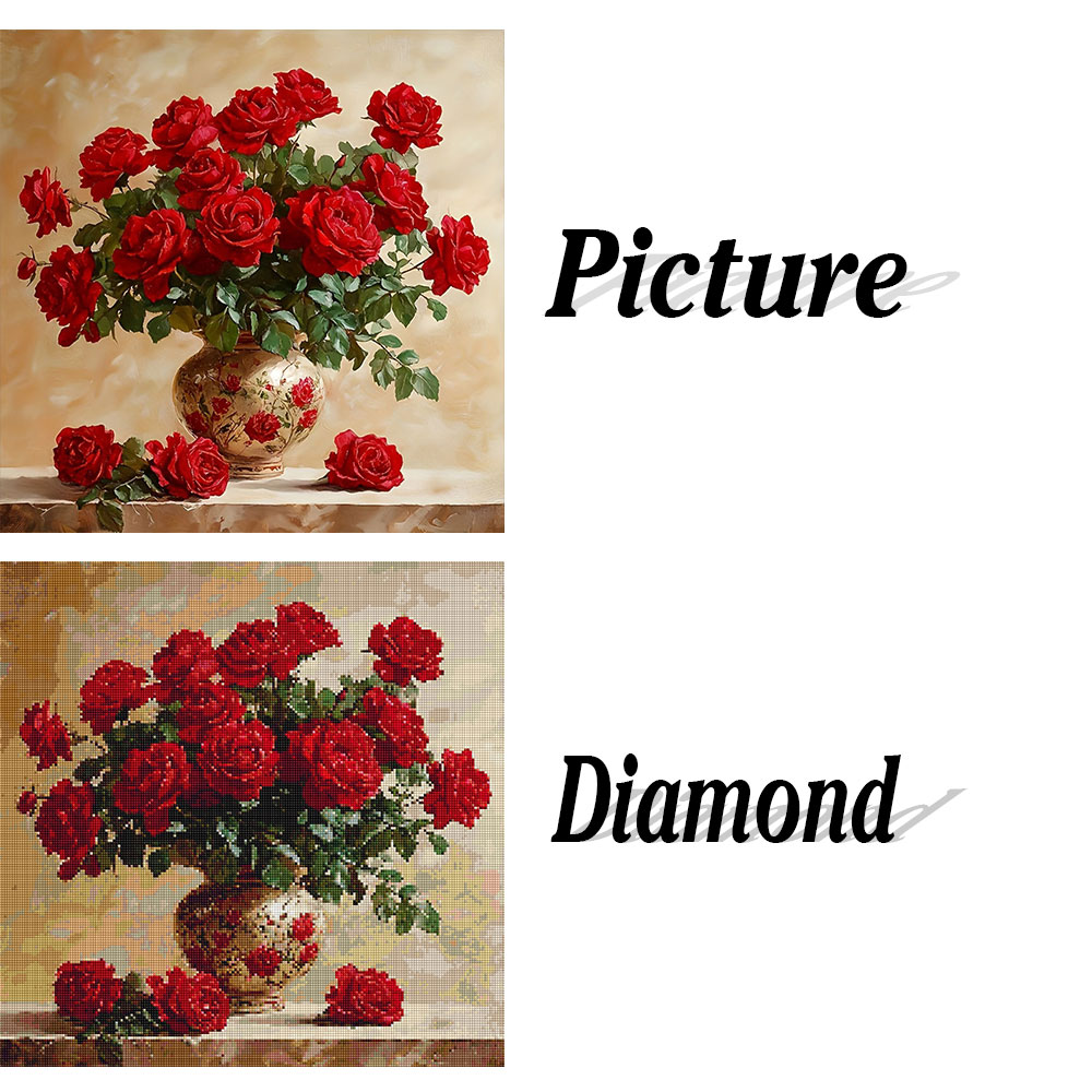 Rose Diamond Painting Full Squ - đánh giá và giá Embroidery Roses