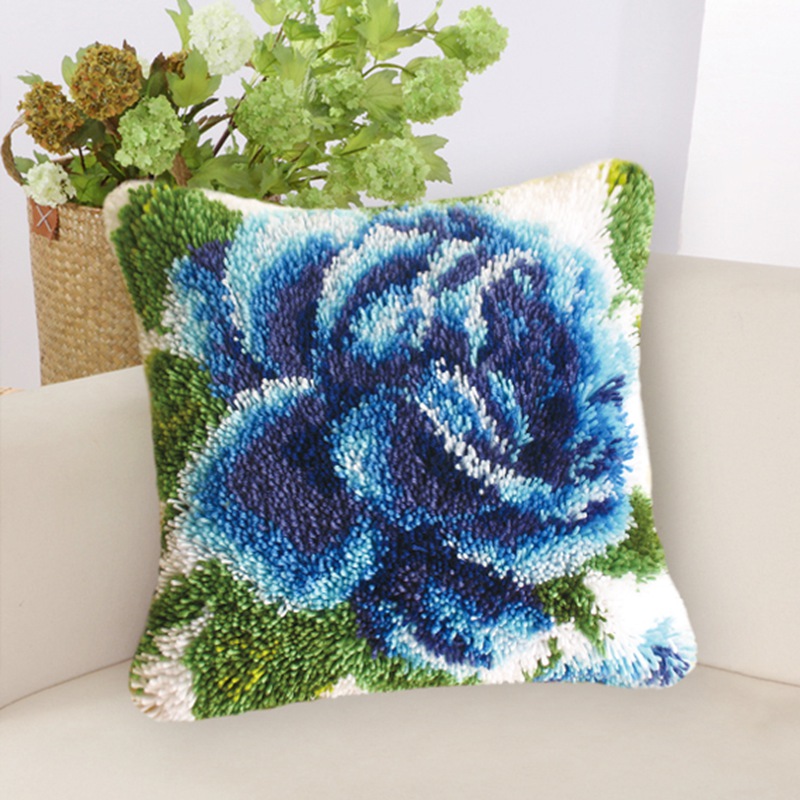 Rose Flower Latch Hook Kits DI - đánh giá và giá Printed Embroidery Kit
