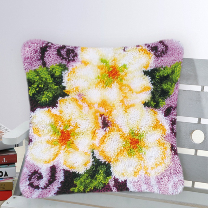 Rose Flower Latch Hook Kits DI - đánh giá và giá Printed Embroidery Kit