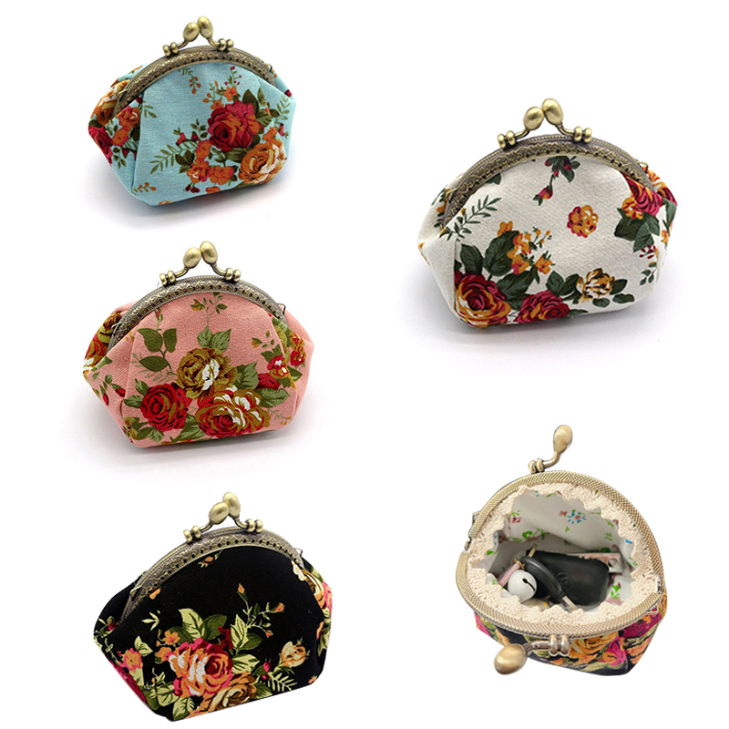 Women's Vintage Rose Print Can - đánh giá và giá Embroidery Wallet