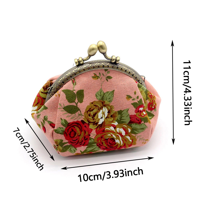 Women's Vintage Rose Print Can - đánh giá và giá Embroidery Wallet