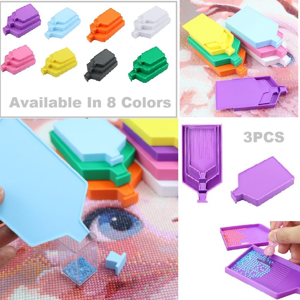 DIY 3Pcs Diamond Painting Tray - đánh giá và giá Embroidery Kit Starter