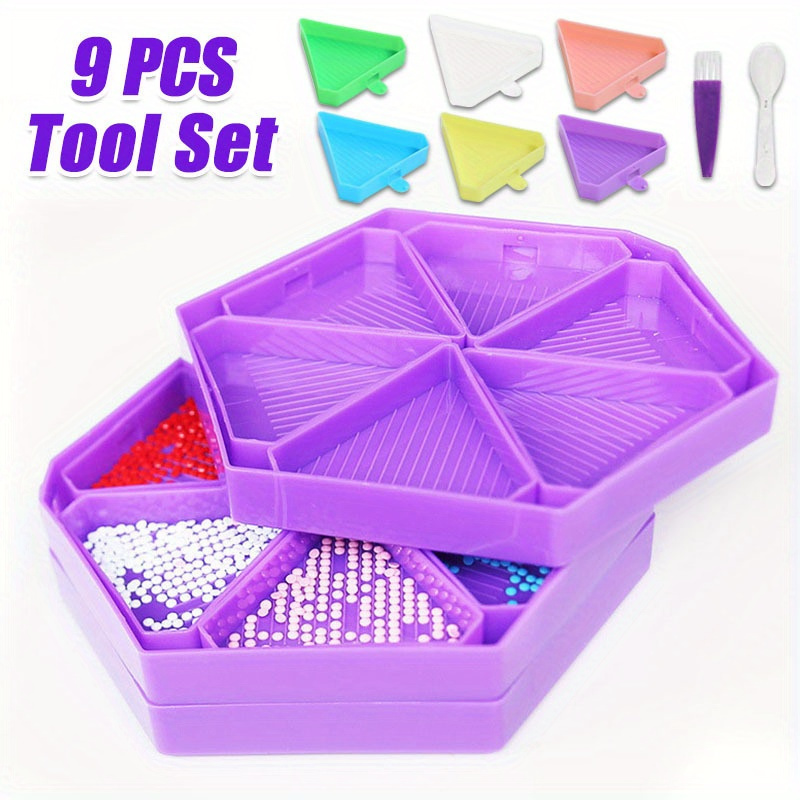 9PCS New Diamond Painting Tray - đánh giá và giá Embroidery Kit Starter