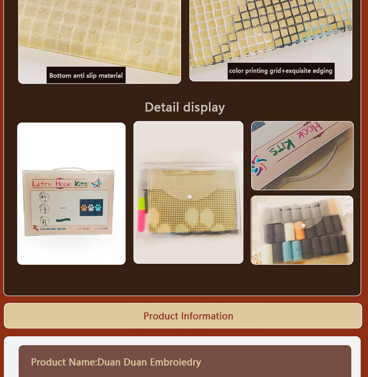 Rose  latch hook kit rug canva - đánh giá và giá Printed Embroidery Kit
