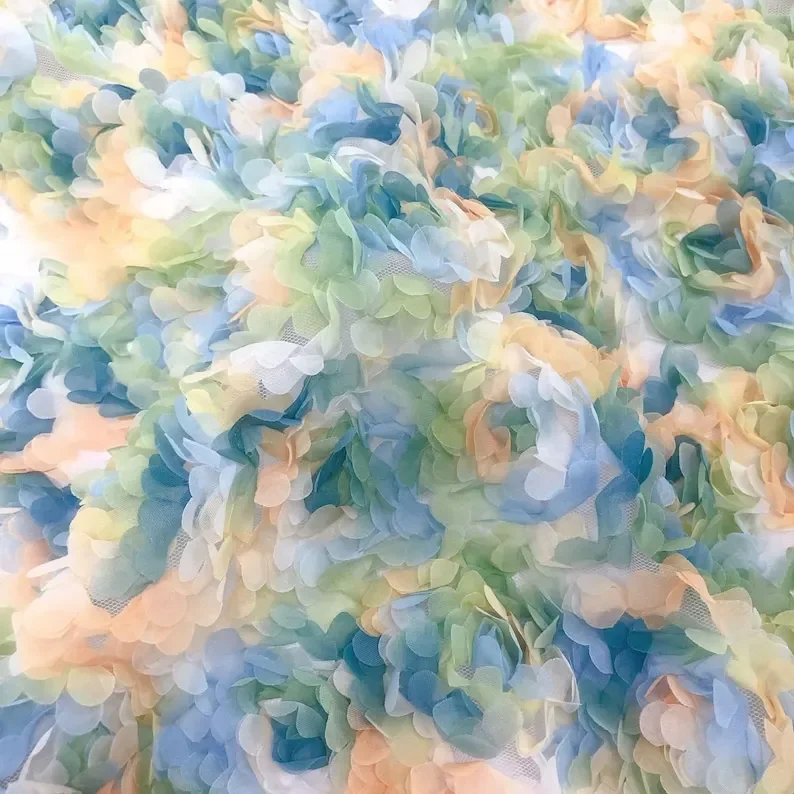 3d chiffon rose flower lace fa - đánh giá và giá Embroidery Roses