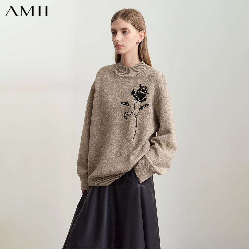 Amii Sweaters for Autumn Winte - đánh giá và giá Embroidery Roses