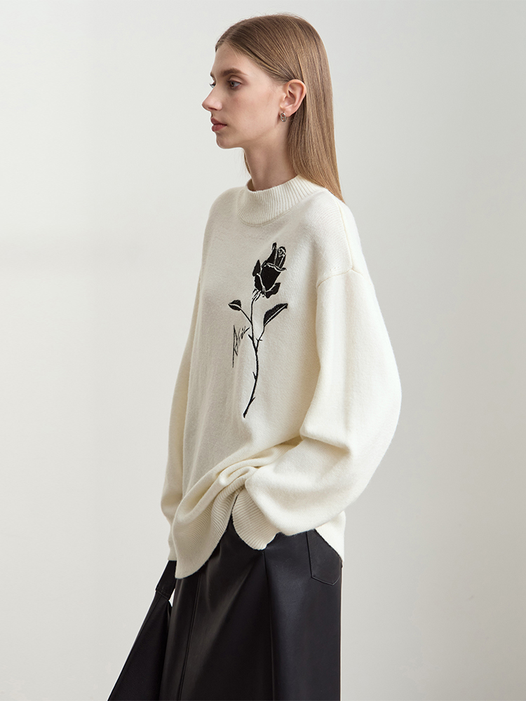 Amii Sweaters for Autumn Winte - đánh giá và giá Embroidery Roses