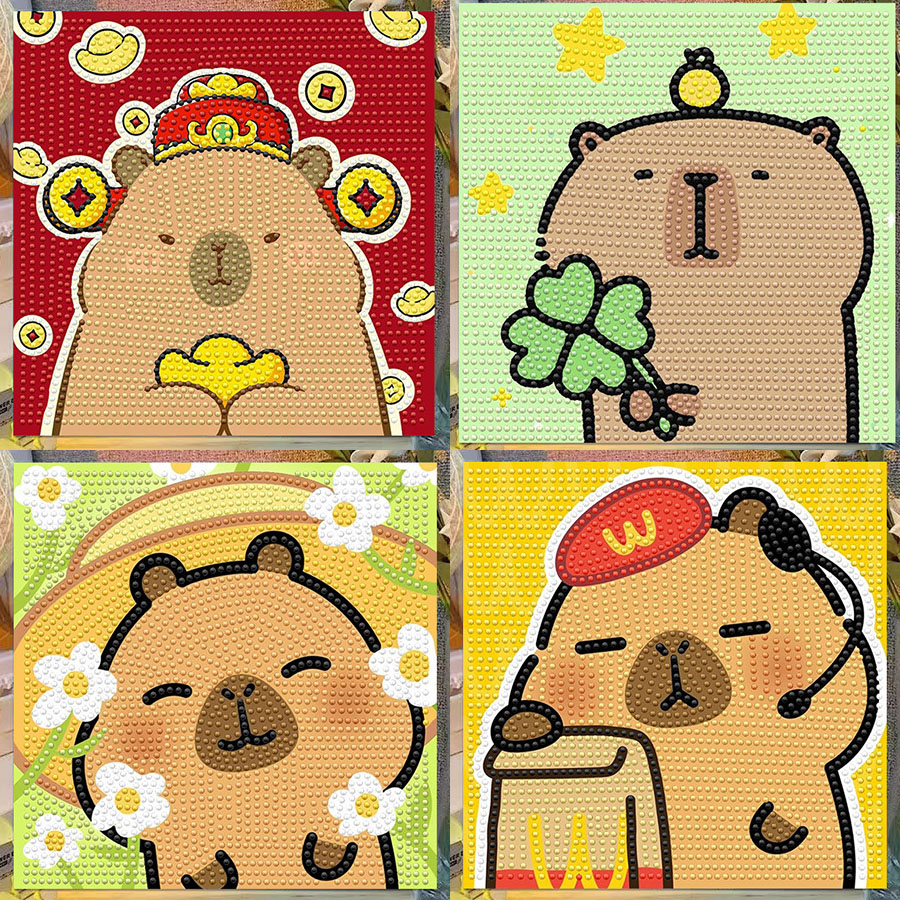 Cartoon Capibala Crystal Diamo - đánh giá và giá Embroidery Service